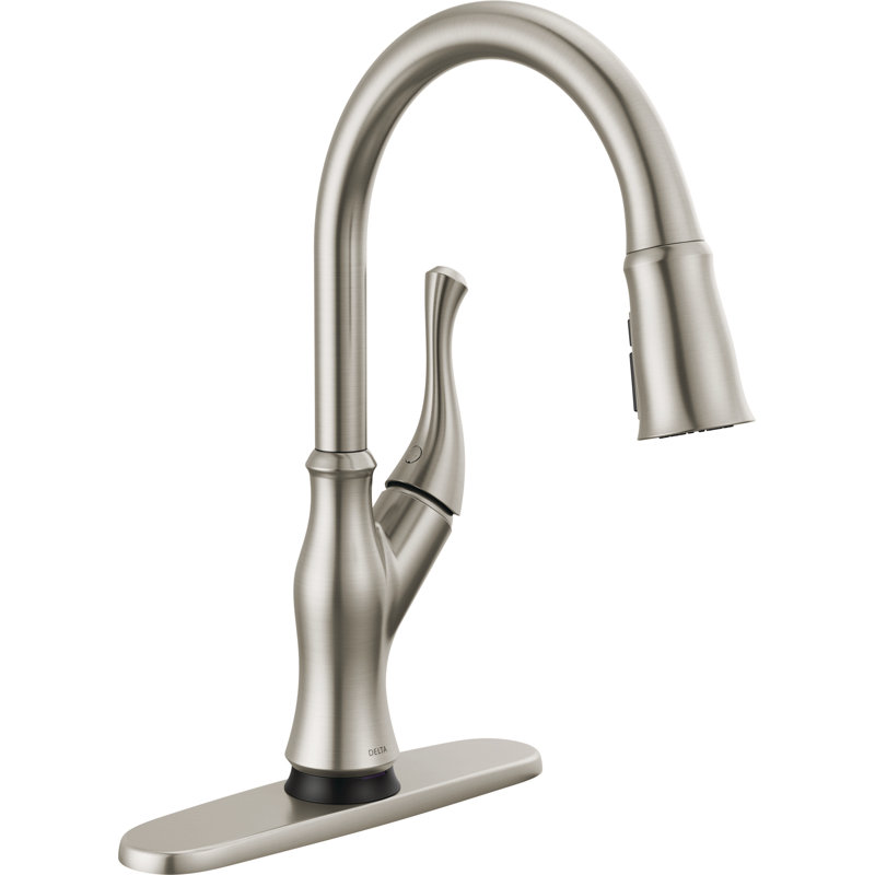 Delta Ophelia Pull Down Sprayer Touch Kitchen Sink Faucet, Touch